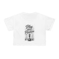 Play Your Position Crop Tee — Chess Queen Graphic Crop Top