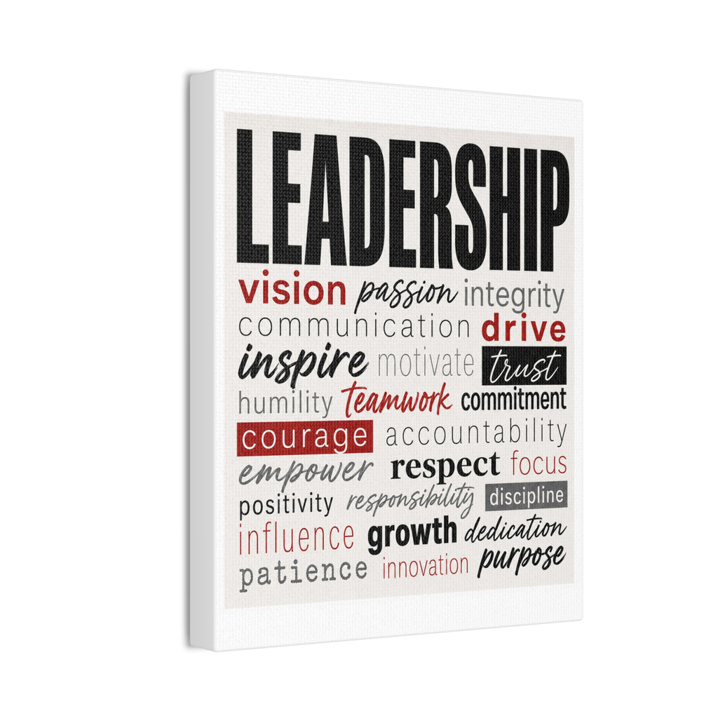 Leadership Word Art Canvas — Inspirational Office Wall Decor