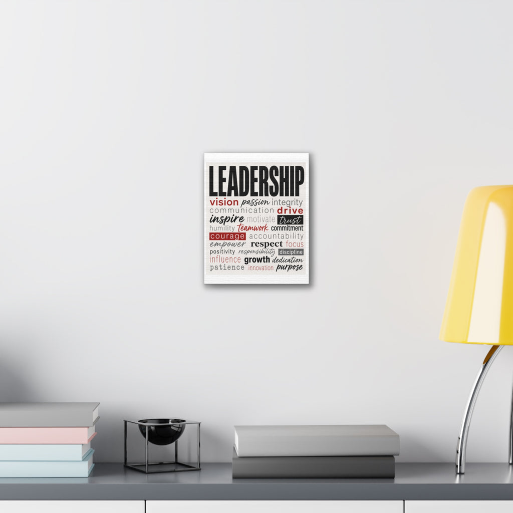 Leadership Word Art Canvas — Inspirational Office Wall Decor