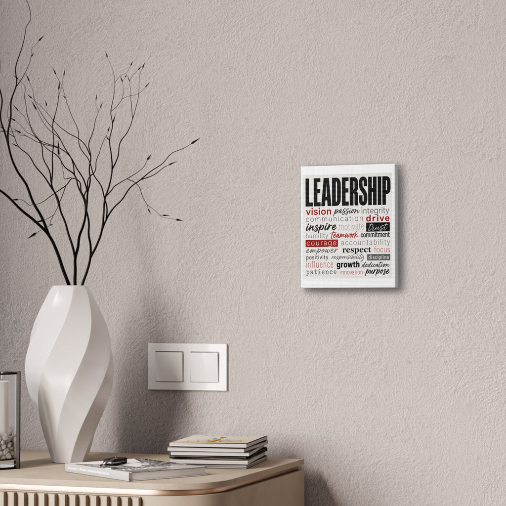 Leadership Word Art Canvas — Inspirational Office Wall Decor